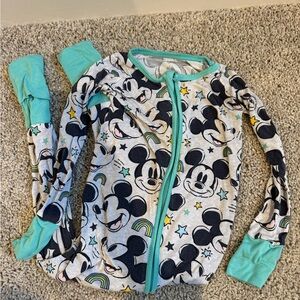 Little Sleepies Mickey Mouse Print Zippie